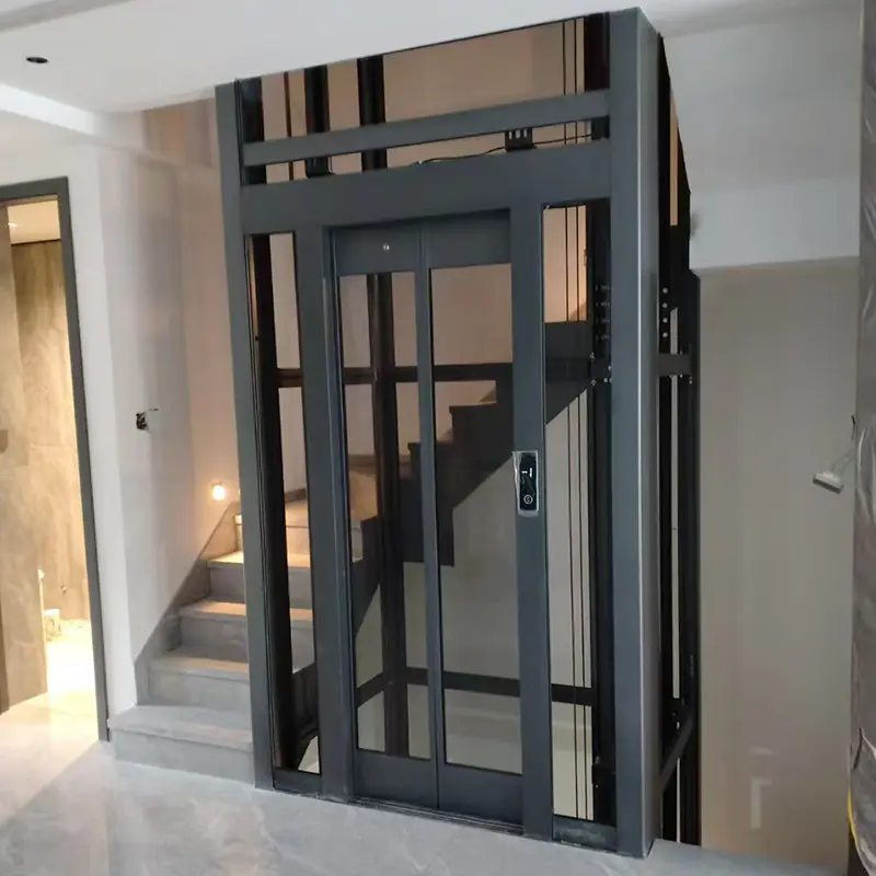 Poros elevator profil aluminium ringan untuk vila rumah